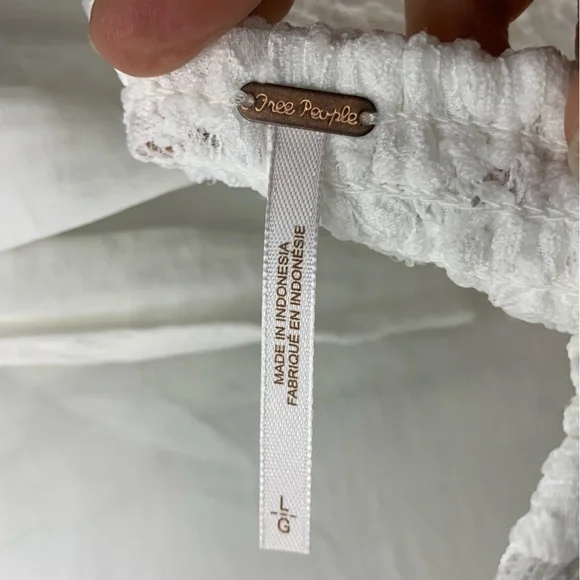 NWT Free People Hailee Lace Mini Dress in White, size L - Picture 4 of 16